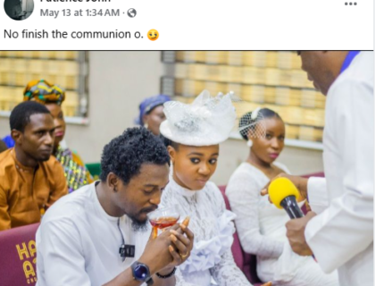 Nigerian Woman Posts Wedding Photos With Witty Captions That Perfectly Match Her Expressions