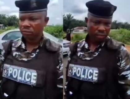 Policeman Caught Demanding N5,000 or Fuel from Motorists over Suspended ECMR Policy