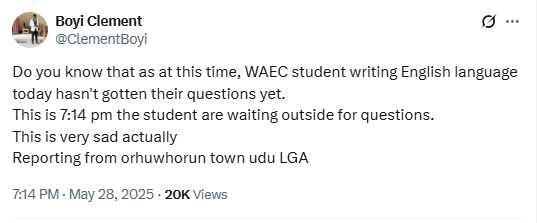 Students Write WAEC Amid Blackout and Insecurity, Sparking Outrage
