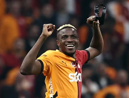 Turkey: Osimhen Reacts After Winning Cup With Galatasaray, Breaking Record