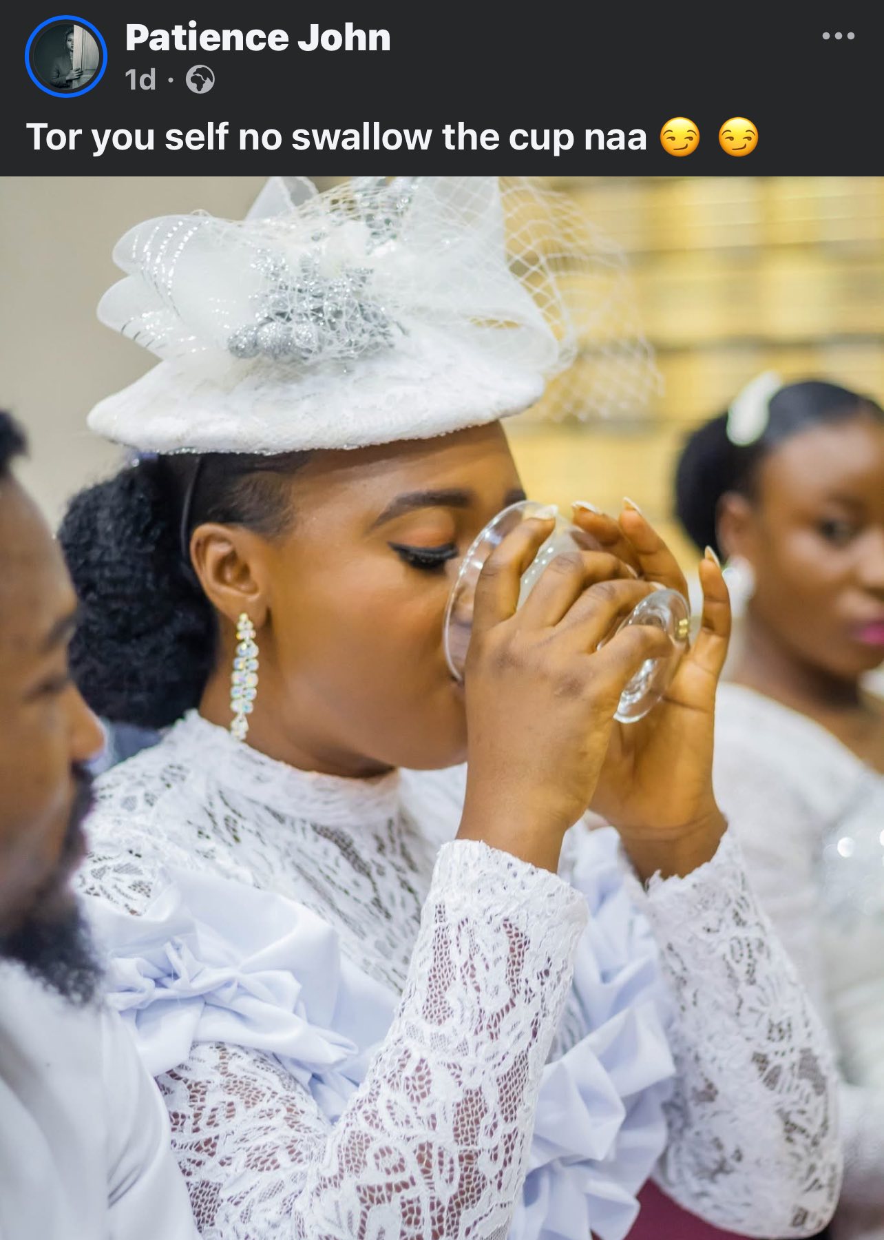 Nigerian Woman Posts Wedding Photos With Witty Captions That Perfectly Match Her Expressions
