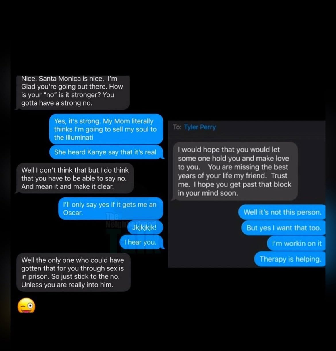 Alleged Text Messages Between Tyler Perry and Derek Dixon in Sexual Assault Claims Surface