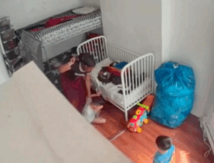 Babysitter Caught on Camera Abusing Children with Belt in Disturbing Footage