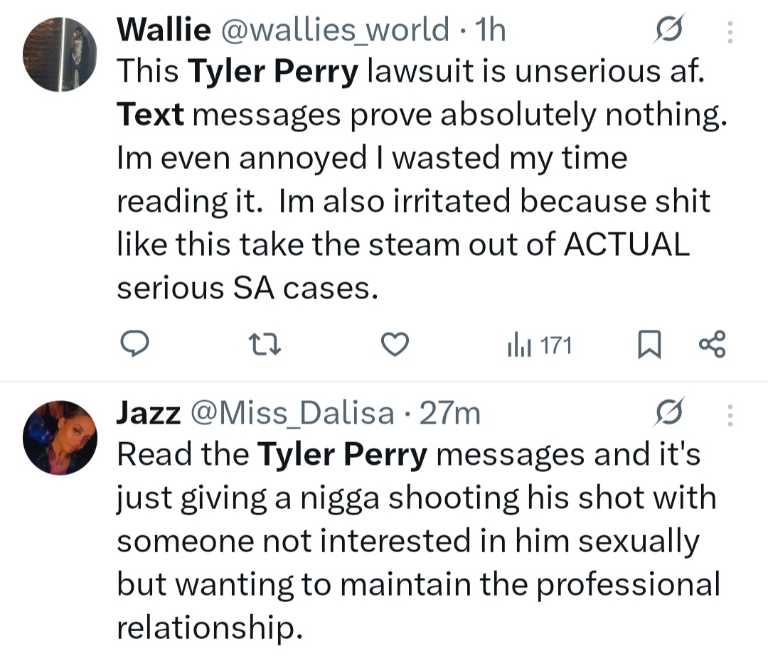 Alleged Text Messages Between Tyler Perry and Derek Dixon in Sexual Assault Claims Surface