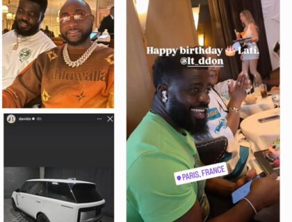 Davido Gifts Longtime PA Lati a Range Rover for His Birthday in Paris