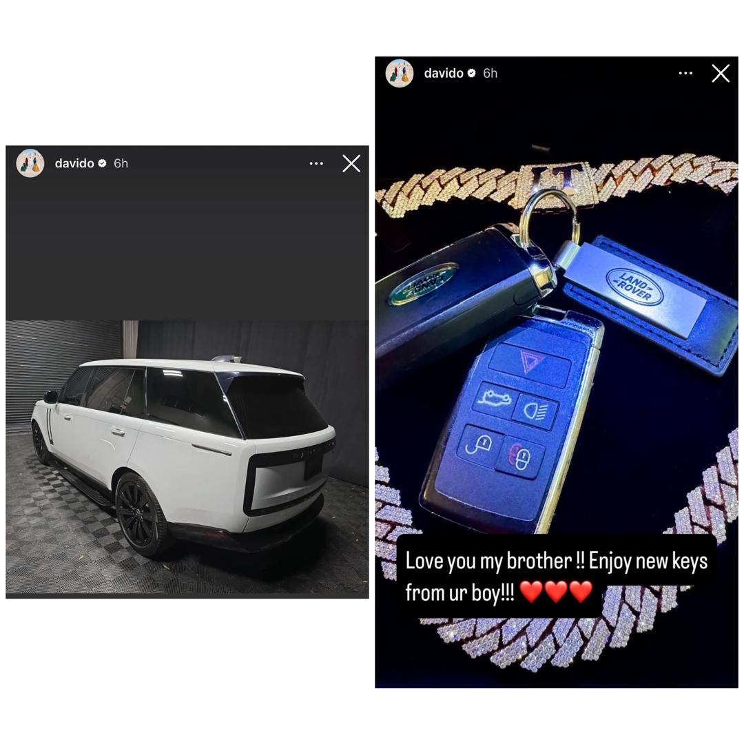 Davido Gifts Longtime PA Lati a Range Rover for His Birthday in Paris