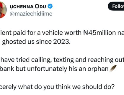 N45 Million Car Unclaimed for Two Years