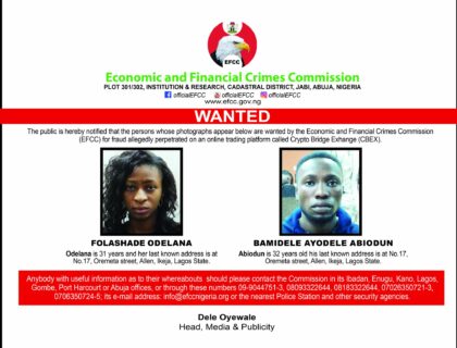 CBEX: EFCC Declares Wanted Notice For Two Additional Individuals