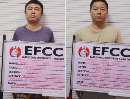 EFCC Arraigns Two Chinese Nationals Over Alleged Illegal Mining in Lagos