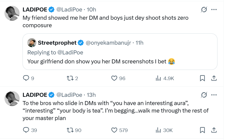 My Friend Showed Me Her DMs—Guys Had No Composure,’ Ladipoe Slams Awkward Pickup Lines