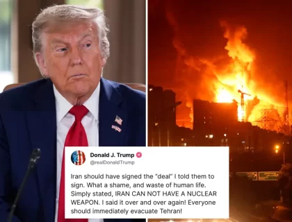 President Trump Urges Everyone To Evacuate Iranian Capital Amid War With Israel