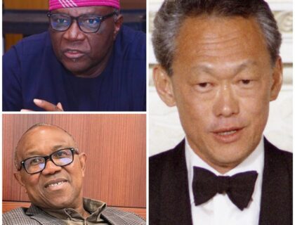 Tinubu’s Adviser Slams Comparison Between Peter Obi and Lee Kuan Yew