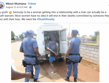 South African Man Charged with Murder and Rape in Shocking Gender-Based Violence Case