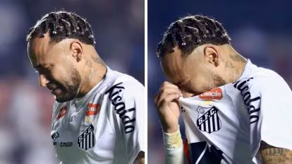 Neymar In Tears As Santos Suffer 6-0 Thrashing By Vasco In Relegation Battle