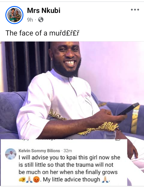 Victor ‘Nkubi’ Nwaogu’s Wife Blasts Man Who Advised Her To Kill Their Daughter