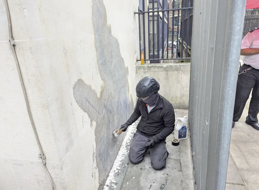 Banksy Mural Removed From Royal Courts of Justice After Two Days