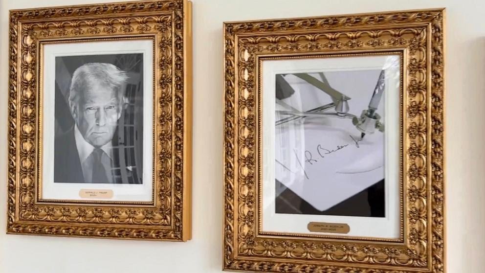 Trump Unveils White House “Presidential Walk Of Fame,” Replaces Biden Portrait With Autopen Image