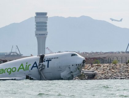 Cargo Plane Skids Off Runway at Hong Kong Airport, Killing Two Ground Staff
