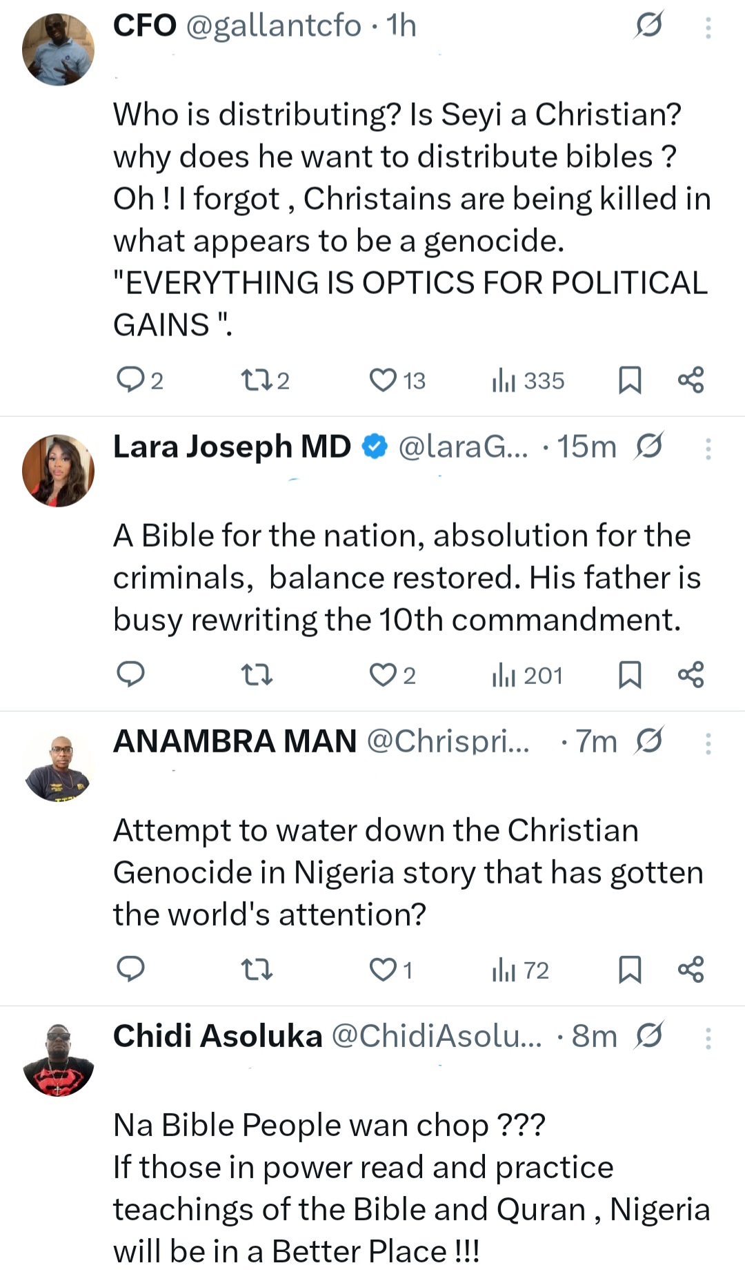 Nigerians React As One Million Bibles Are To Be Distributed Nationwide in Honor of Seyi Tinubu