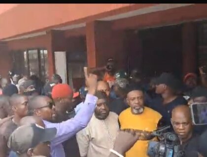 Protest Erupts At PDP National Secretariat As Rival Factions Clash Over Leadership