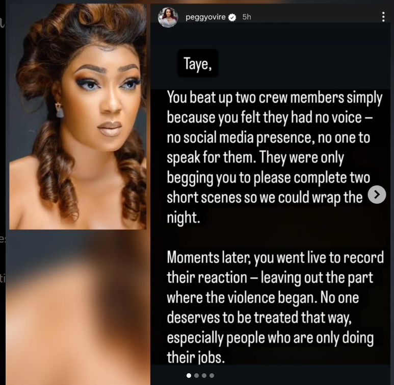 Nollywood Stars Taye Arimoro and Peggy Ovire Clash Amid On-Set Altercation