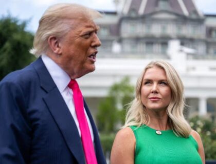 Trump Sparks Criticism After Calling Press Secretary’s Looks “Beautiful… And Those Lips That Don’t Stop”