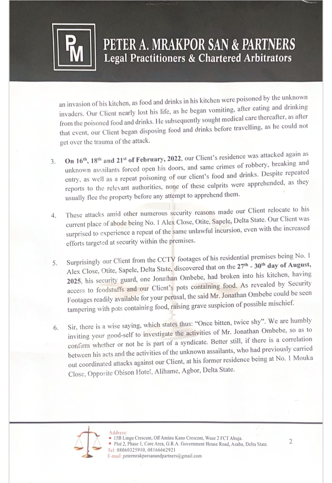 Delta Businessman Petitions IGP Over Alleged Security Guard Conspiracy