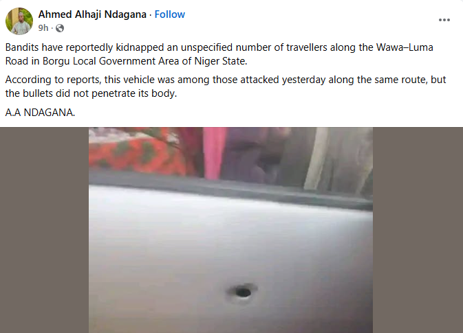 Terrorists Ambush Travellers On Wawa–Luma Road, Abduct Entire Passengers