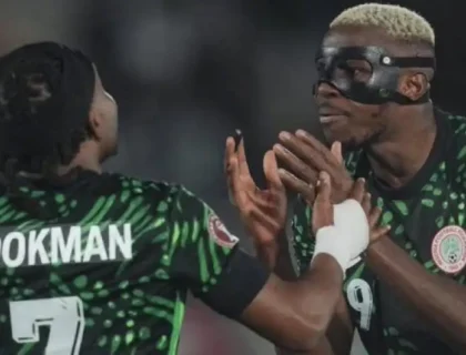 Osimhen Sparks Controversy With On-Field Outburst Despite Nigeria’s AFCON Win