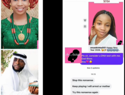 Davido Rejects Paternity Claim, Says Five Negative DNA Tests in Leaked Chat