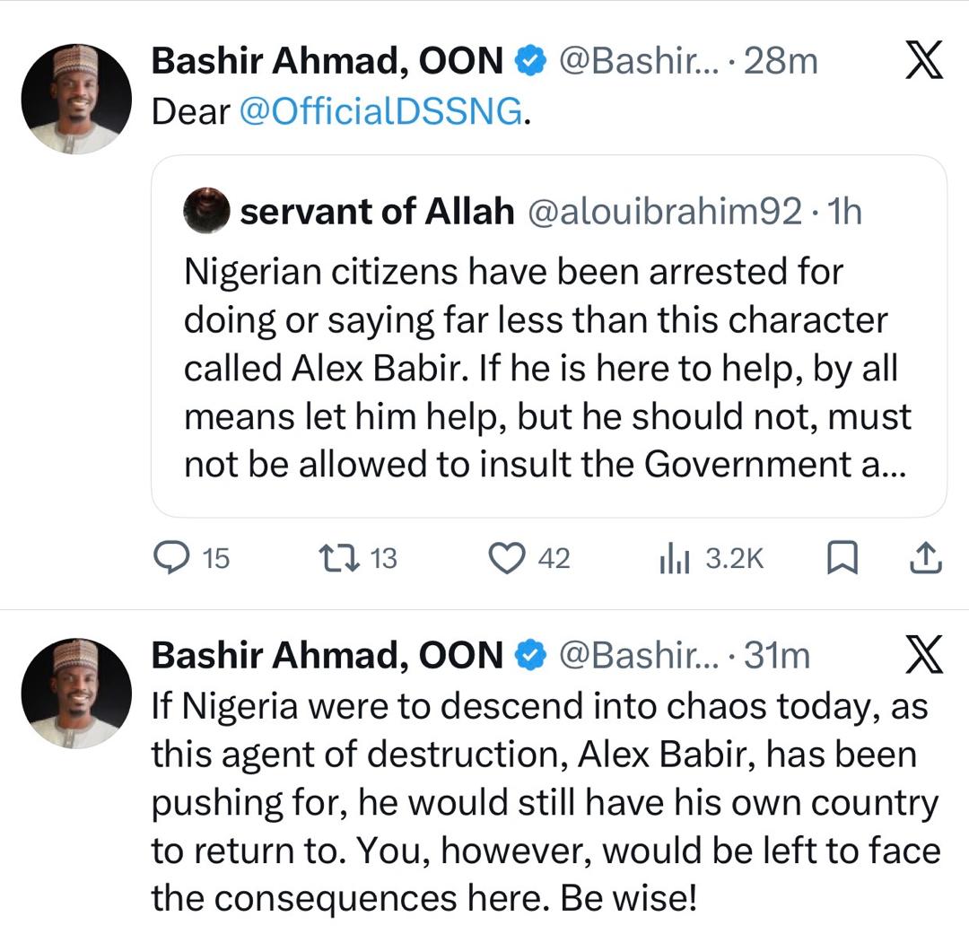 Bashir Ahmad Urges Detention of US Missionary Following Criticism of President Tinubu