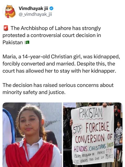 Pakistan Court Upholds Marriage of Underage Christian Girl After Husband Kidnapped And Forcibly Converted Her To Islam
