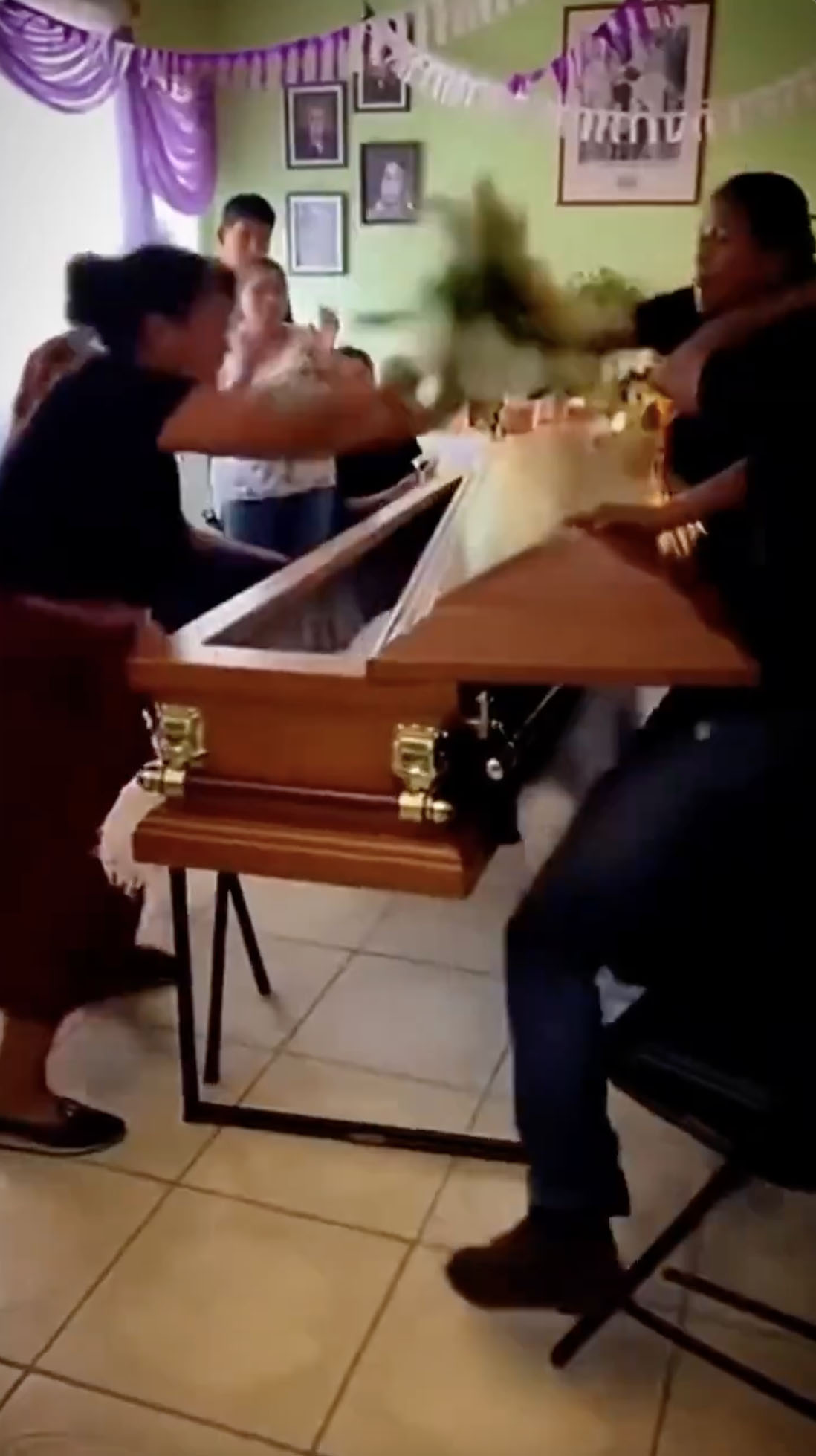 Funeral Brawl Erupts in Mexico as Secret Lovers Clash Over Coffin