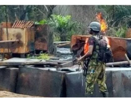 Soldiers Seize Thousands of Litres of Illicit Crude Oil in Rivers State